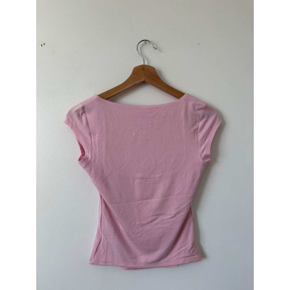 Garage Light Pink Short Sleeve Scoop Neck Tee - Picture 5 of 5